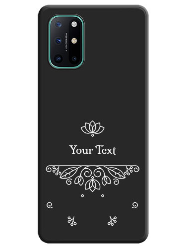 Custom Lotus Garden Custom Text On Space Black Personalized Soft Matte Phone Covers -Oneplus 8T