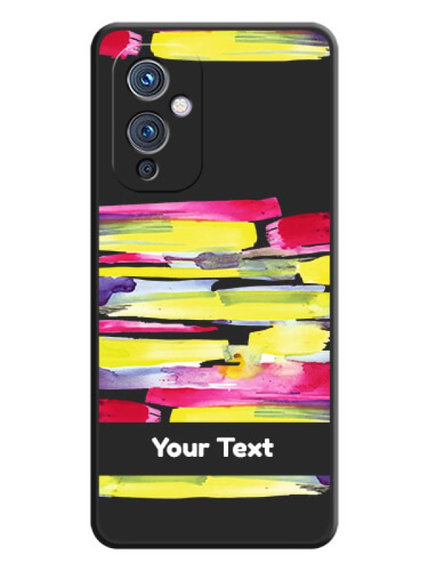 Custom Brush Coloured on Space Black Personalized Soft Matte Phone Covers - Oneplus 9 5G