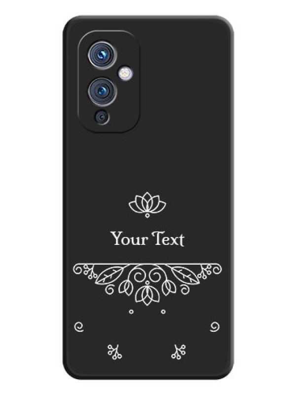 Custom Lotus Garden Custom Text On Space Black Personalized Soft Matte Phone Covers -Oneplus 9 5G