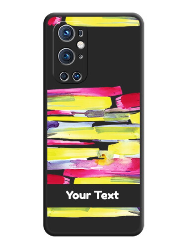 Custom Brush Coloured on Space Black Personalized Soft Matte Phone Covers - Oneplus 9 Pro 5G