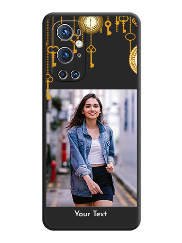 Custom Decorative Design with Text on Space Black Custom Soft Matte Back Cover - Oneplus 9 Pro 5G