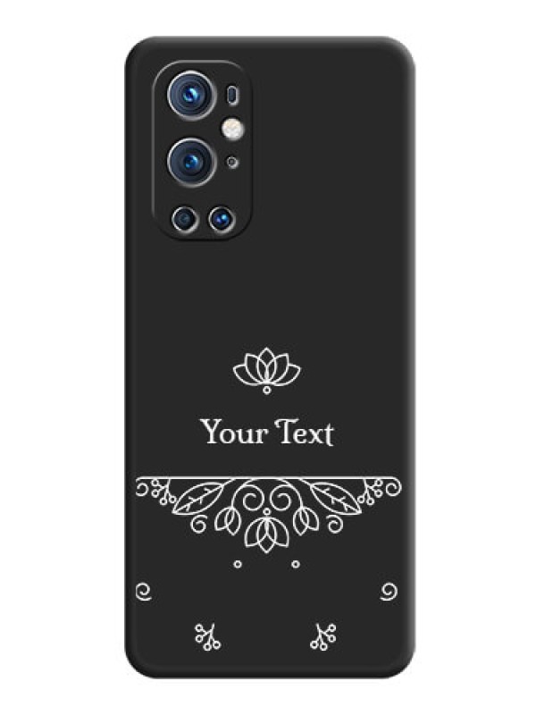 Custom Lotus Garden Custom Text On Space Black Personalized Soft Matte Phone Covers -Oneplus 9 Pro 5G