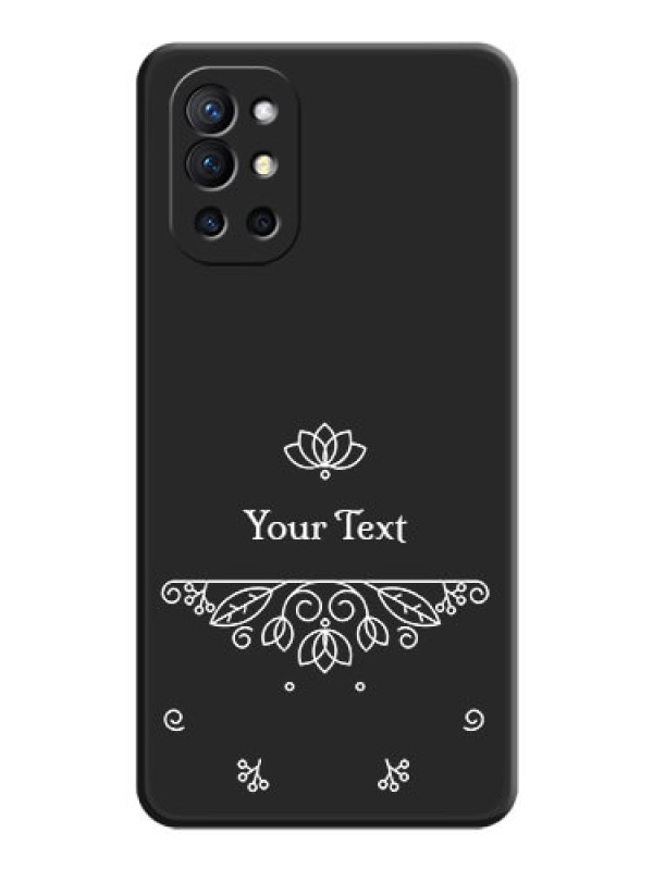 Custom Lotus Garden Custom Text On Space Black Personalized Soft Matte Phone Covers -Oneplus 9R 5G