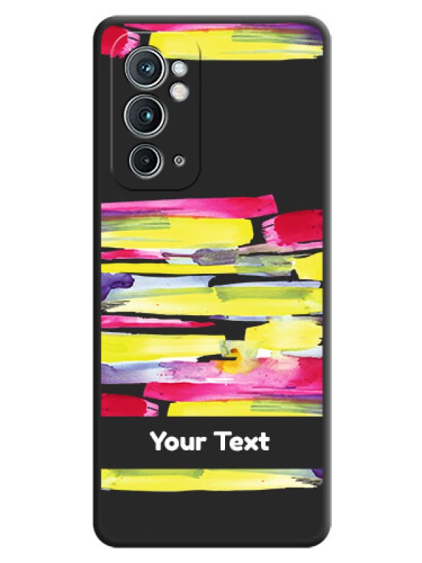 Custom Brush Coloured on Space Black Personalized Soft Matte Phone Covers - OnePlus 9RT 5G