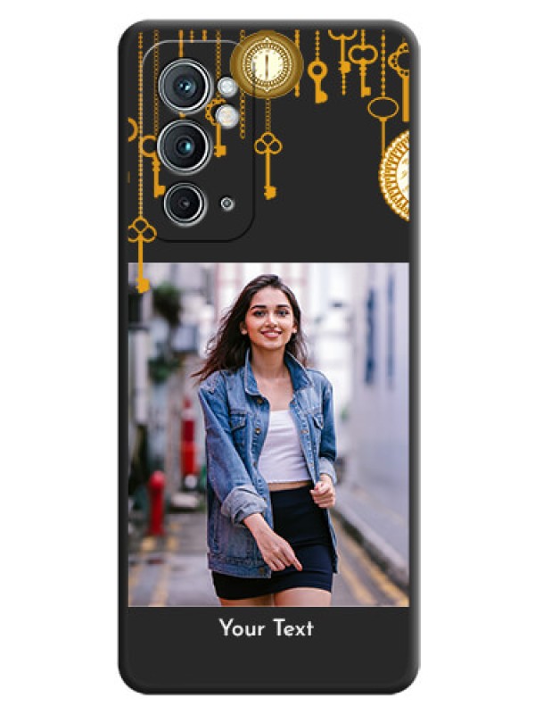 Custom Decorative Design with Text on Space Black Custom Soft Matte Back Cover - OnePlus 9RT 5G