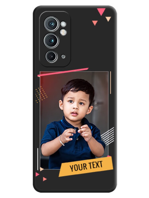 Custom Photo Frame with Triangle Small Dots on Photo on Space Black Soft Matte Back Cover - OnePlus 9RT 5G