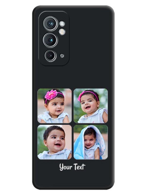 Custom Floral Art with 6 Image Holder on Photo on Space Black Soft Matte Mobile Case - OnePlus 9RT 5G