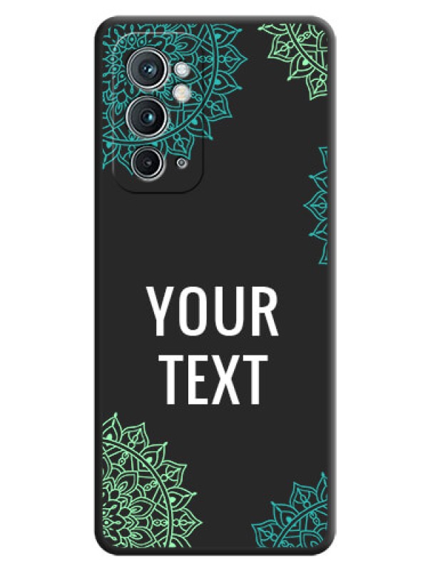 Custom Your Name with Floral Design on Space Black Custom Soft Matte Back Cover - OnePlus 9RT 5G
