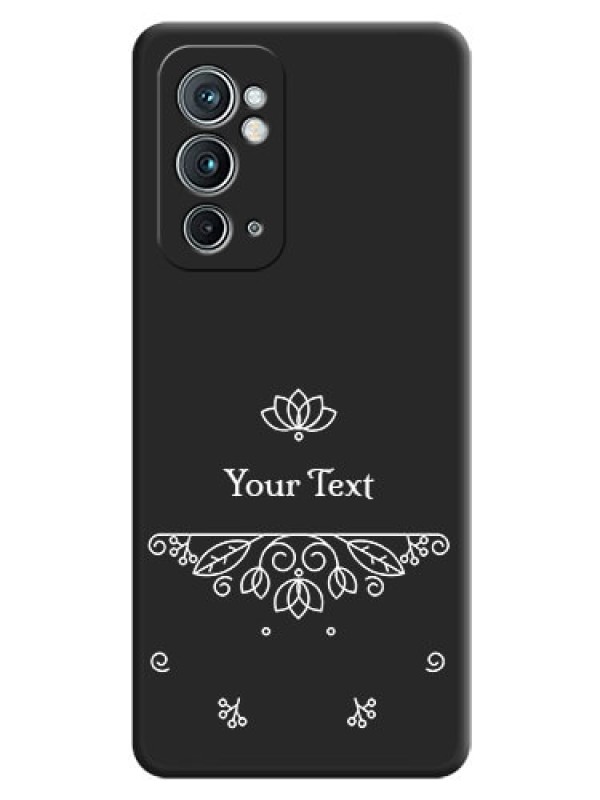 Custom Lotus Garden Custom Text On Space Black Personalized Soft Matte Phone Covers -Oneplus 9Rt 5G