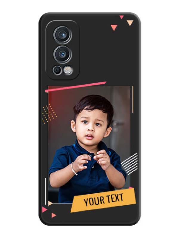 Custom Photo Frame with Triangle Small Dots on Photo on Space Black Soft Matte Back Cover - OnePlus Nord 2 5G