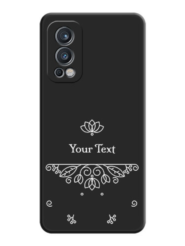 Custom Lotus Garden Custom Text On Space Black Personalized Soft Matte Phone Covers -Oneplus Nord 2 5G