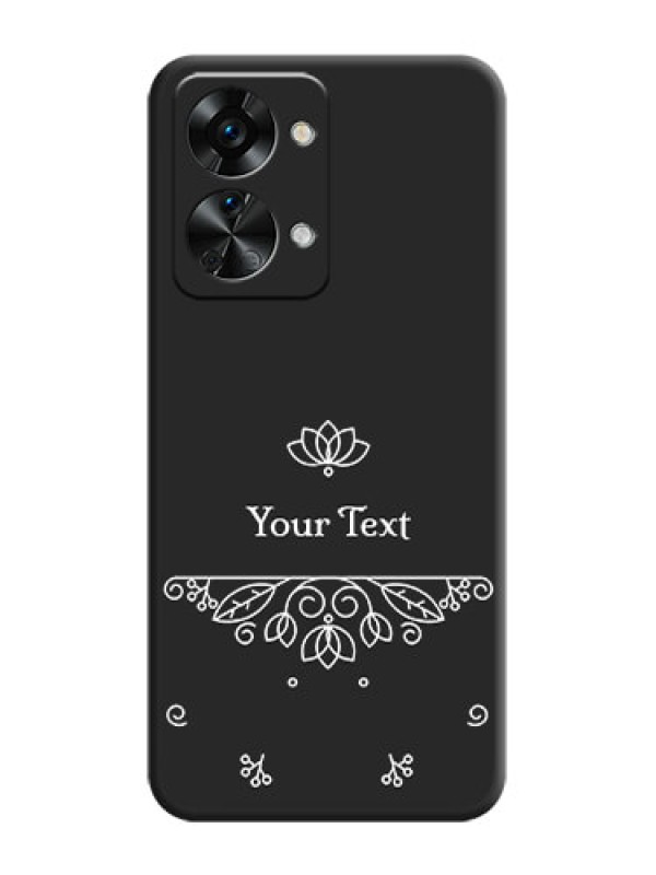 Custom Lotus Garden Custom Text On Space Black Personalized Soft Matte Phone Covers -Oneplus Nord 2T 5G