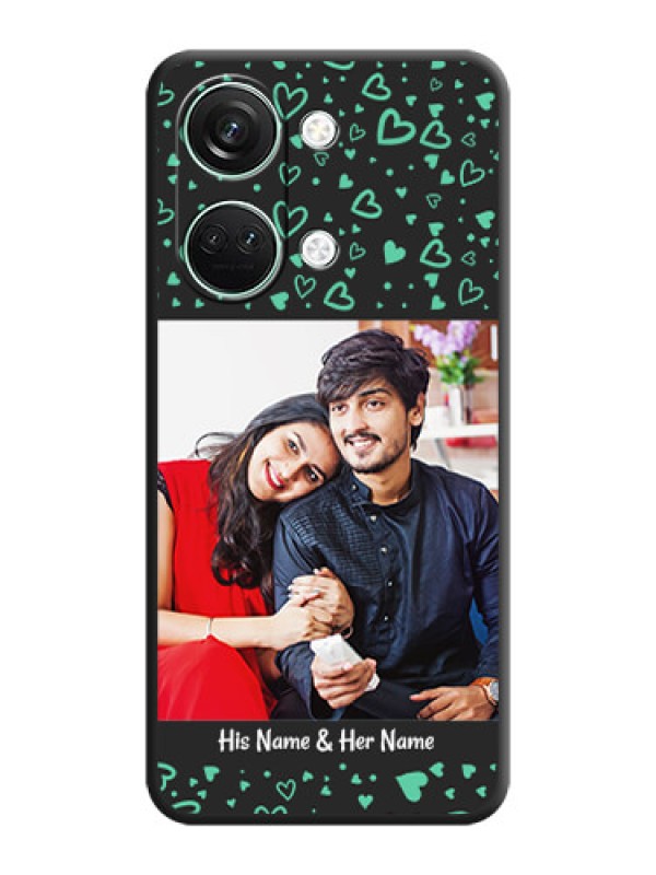 Custom Sea Green Indefinite Love Pattern - Photo on Space Black Soft Matte Mobile Cover - OnePlus Nord 3 5G
