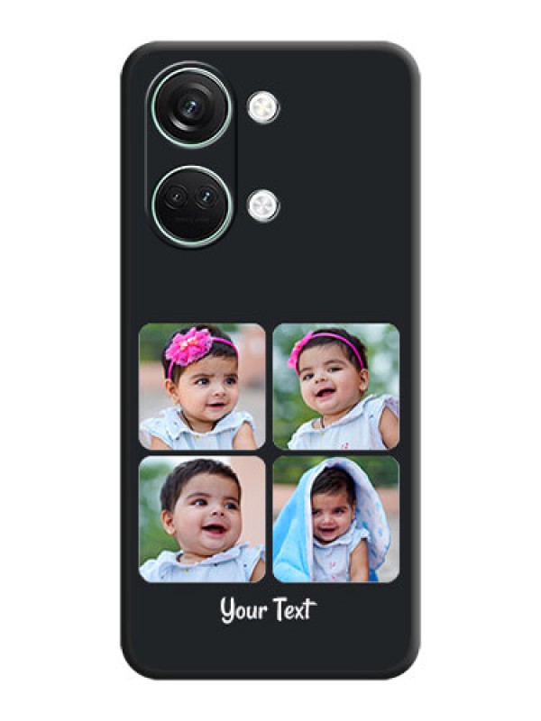 Custom Floral Art with 6 Image Holder - Photo on Space Black Soft Matte Mobile Case - OnePlus Nord 3 5G