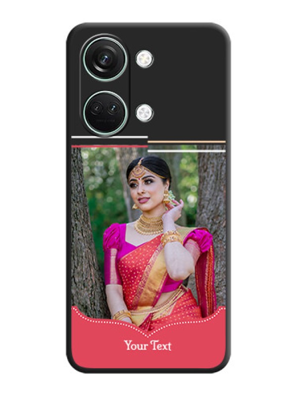 Custom Classic Plain Design with Name - Photo on Space Black Soft Matte Phone Cover - OnePlus Nord 3 5G