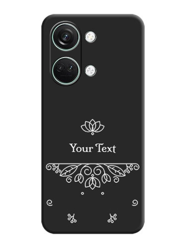 Custom Lotus Garden Custom Text On Space Black Personalized Soft Matte Phone Covers - OnePlus Nord 3 5G