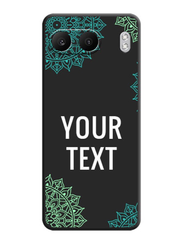 Custom Your Name with Floral Design On Space Black Custom Soft Matte Mobile Back Cover - Nord 4 5G