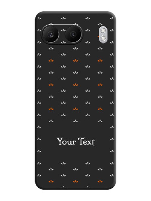 Custom Simple Pattern With Custom Text On Space Black Custom Soft Matte Mobile Back Cover - Nord 4 5G