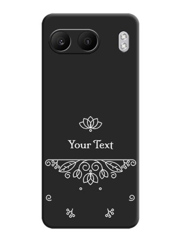 Custom Lotus Garden Custom Text On Space Black Custom Soft Matte Mobile Back Cover - Nord 4 5G