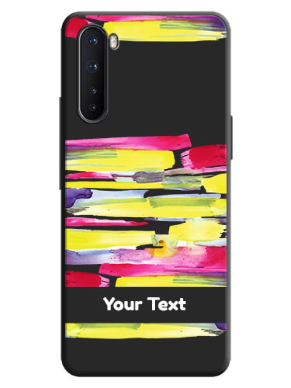 Custom Brush Coloured on Space Black Personalized Soft Matte Phone Covers - OnePlus Nord 5G