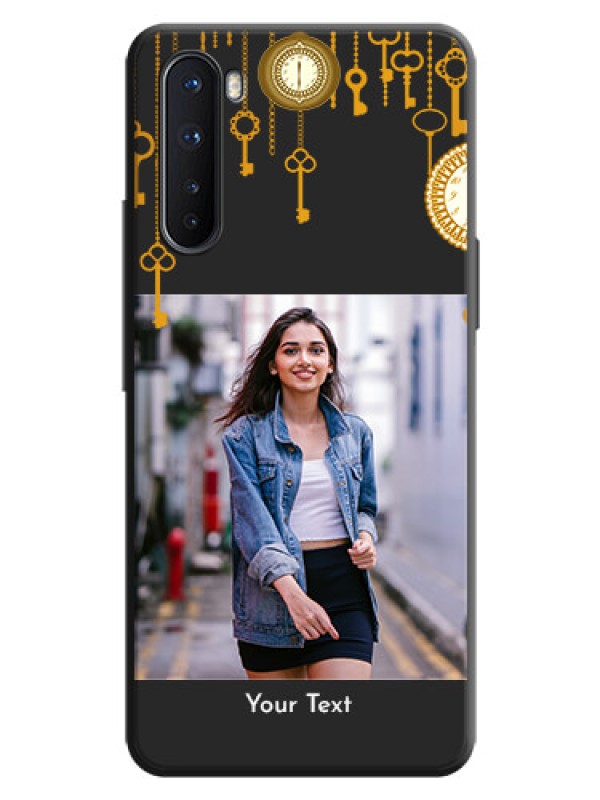 Custom Decorative Design with Text on Space Black Custom Soft Matte Back Cover - OnePlus Nord 5G