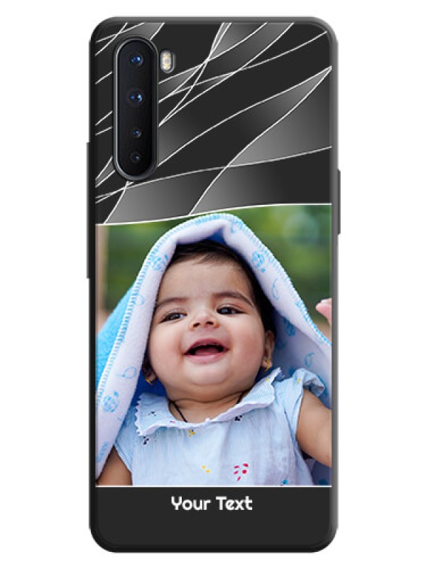 Custom Mixed Wave Lines - Photo on Space Black Soft Matte Mobile Cover - OnePlus Nord 5G