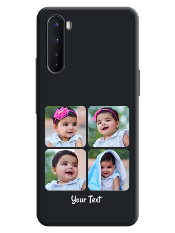 Custom Floral Art with 6 Image Holder - Photo on Space Black Soft Matte Mobile Case - OnePlus Nord 5G