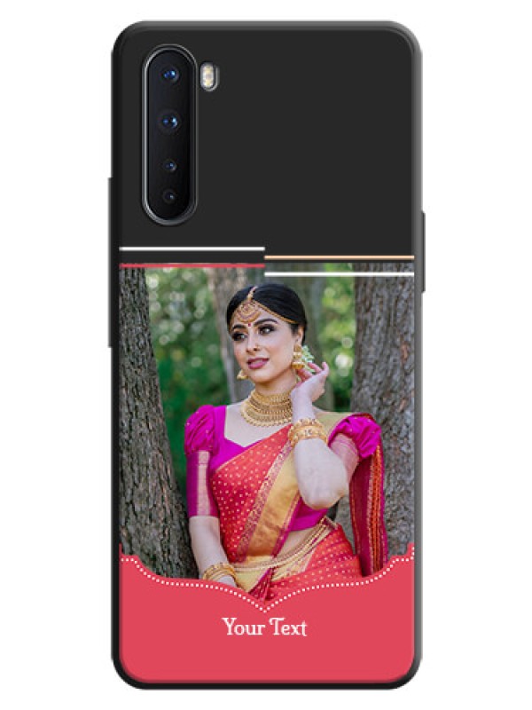 Custom Classic Plain Design with Name - Photo on Space Black Soft Matte Phone Cover - OnePlus Nord 5G