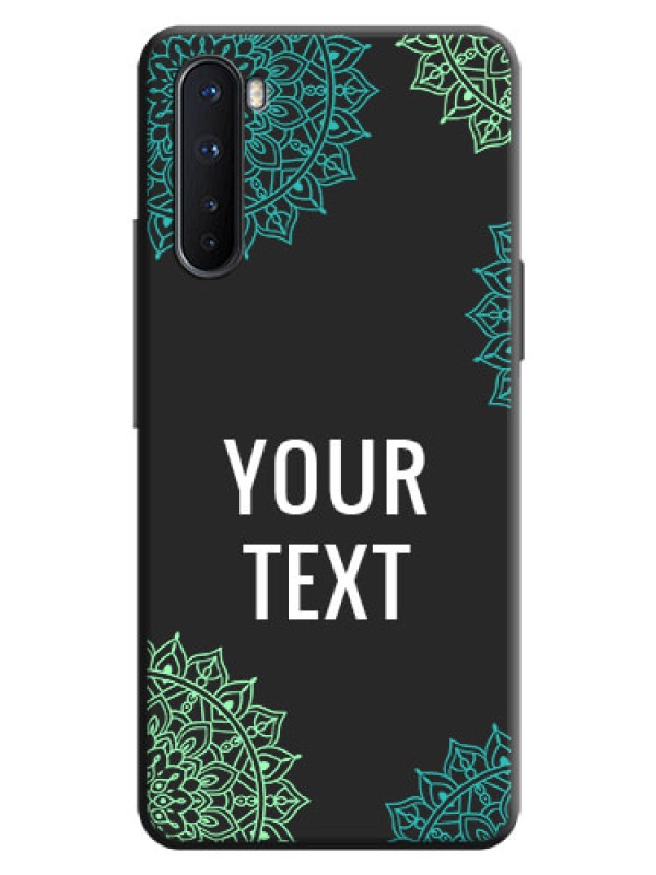 Custom Your Name with Floral Design on Space Black Custom Soft Matte Back Cover - OnePlus Nord 5G