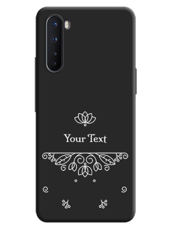 Custom Lotus Garden Custom Text On Space Black Personalized Soft Matte Phone Covers -Oneplus Nord 5G