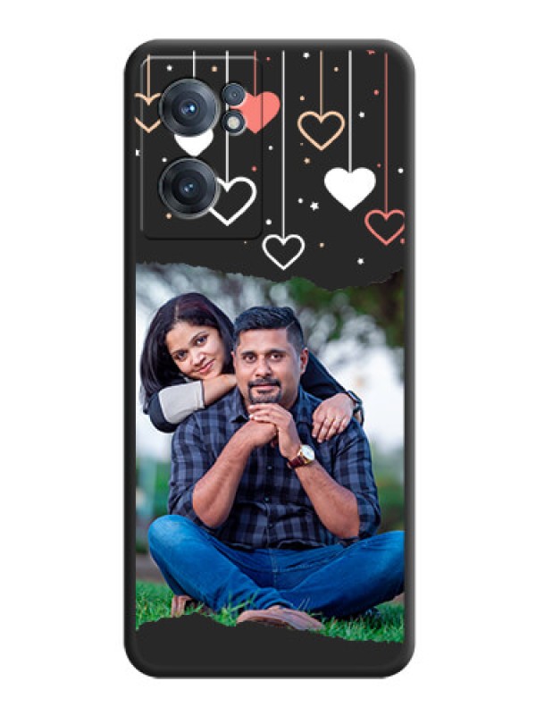 Custom Love Hangings with Splash Wave Picture on Space Black Custom Soft Matte Phone Back Cover - OnePlus Nord CE 2 5G
