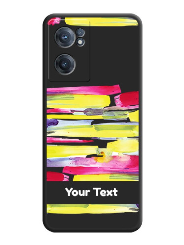 Custom Brush Coloured on Space Black Personalized Soft Matte Phone Covers - OnePlus Nord CE 2 5G