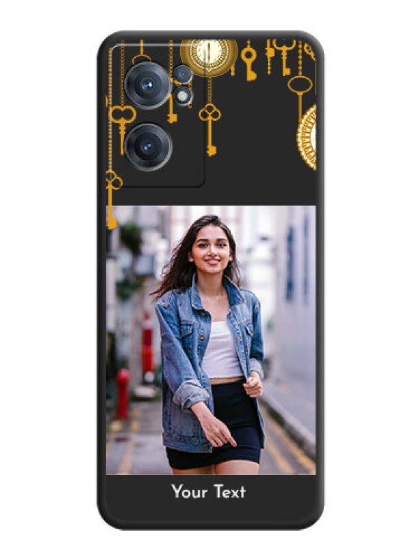 Custom Decorative Design with Text on Space Black Custom Soft Matte Back Cover - OnePlus Nord CE 2 5G