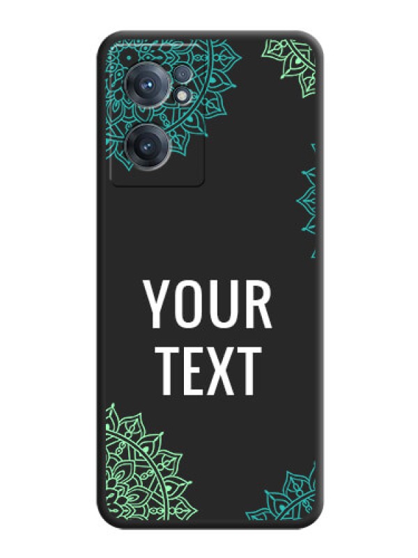 Custom Your Name with Floral Design on Space Black Custom Soft Matte Back Cover - OnePlus Nord CE 2 5G