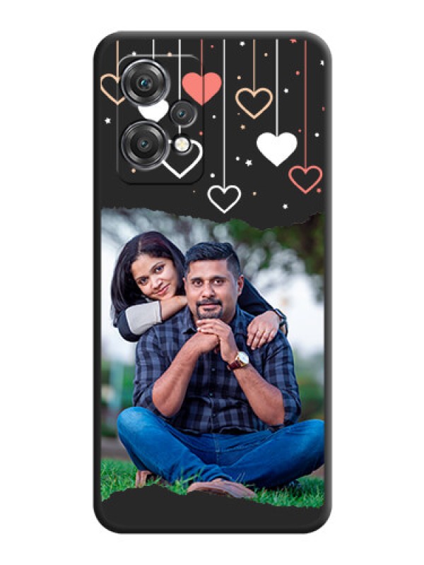 Custom Love Hangings with Splash Wave Picture on Space Black Custom Soft Matte Phone Back Cover - OnePlus Nord CE 2 Lite 5G