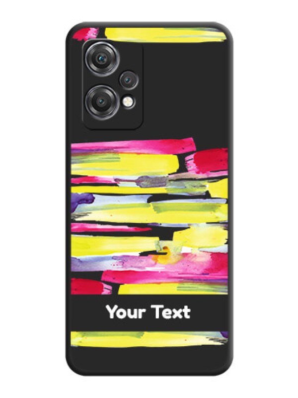 Custom Brush Coloured on Space Black Personalized Soft Matte Phone Covers - OnePlus Nord CE 2 Lite 5G