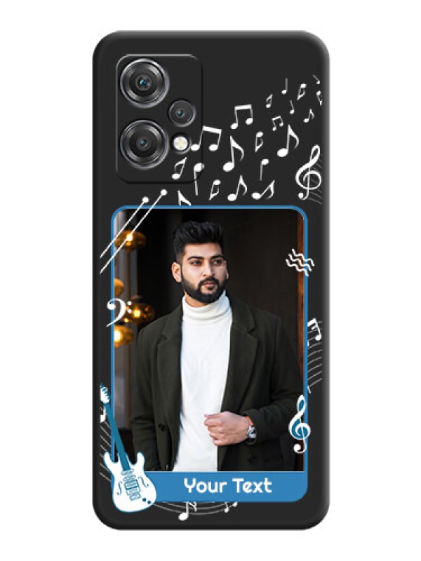 Custom Musical Theme Design with Text on Photo on Space Black Soft Matte Mobile Case - OnePlus Nord CE 2 Lite 5G