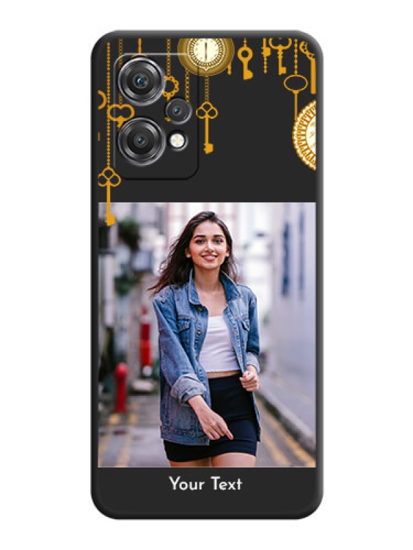 Custom Decorative Design with Text on Space Black Custom Soft Matte Back Cover - OnePlus Nord CE 2 Lite 5G