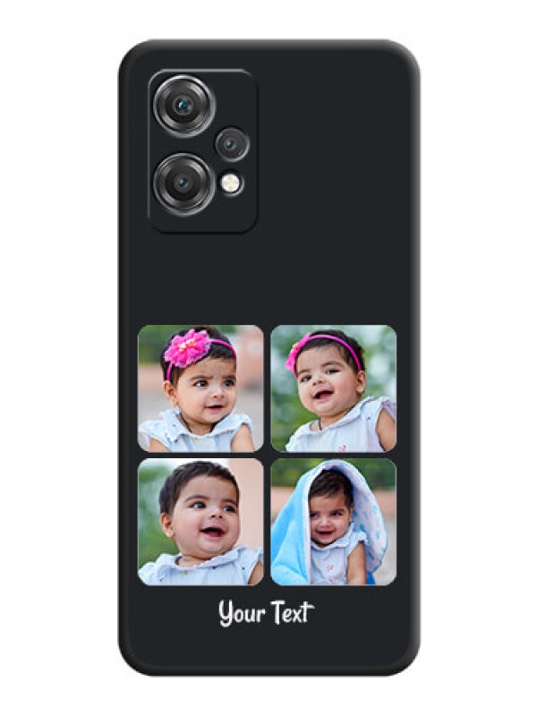 Custom Floral Art with 6 Image Holder on Photo on Space Black Soft Matte Mobile Case - OnePlus Nord CE 2 Lite 5G