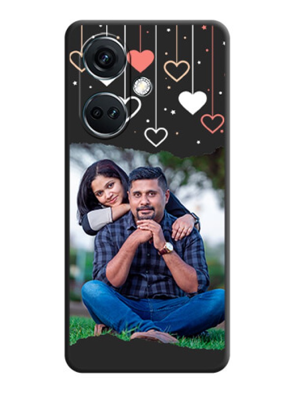 Custom Love Hangings with Splash Wave Picture on Space Black Custom Soft Matte Phone Back Cover - OnePlus Nord CE 3 5G