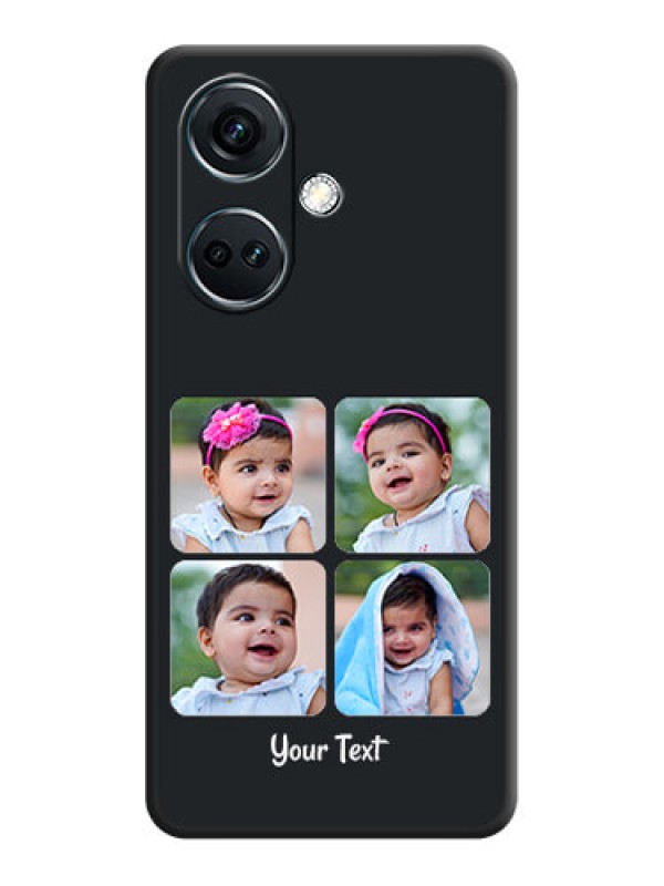 Custom Floral Art with 6 Image Holder - Photo on Space Black Soft Matte Mobile Case - OnePlus Nord CE 3 5G