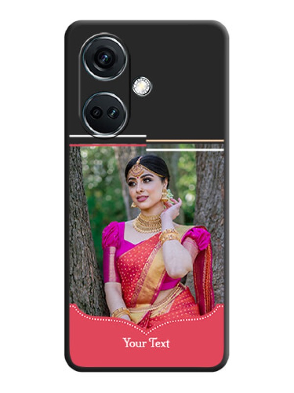 Custom Classic Plain Design with Name - Photo on Space Black Soft Matte Phone Cover - OnePlus Nord CE 3 5G