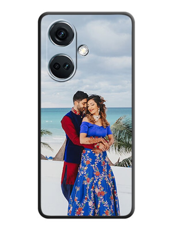 Custom Full Single Pic Upload On Space Black Personalized Soft Matte Phone Covers - OnePlus Nord CE 3 5G