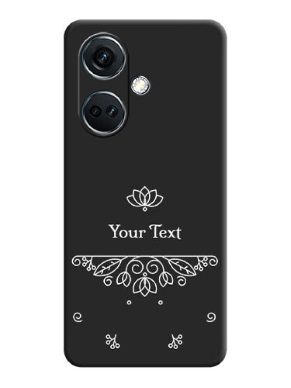 Custom Lotus Garden Custom Text On Space Black Personalized Soft Matte Phone Covers - OnePlus Nord CE 3 5G
