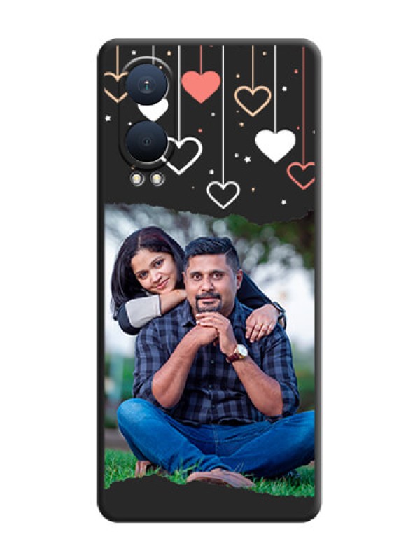 Custom Love Hangings with Splash Wave Picture On Space Black Custom Soft Matte Mobile Back Cover - OnePlus Nord CE 4 Lite 5G