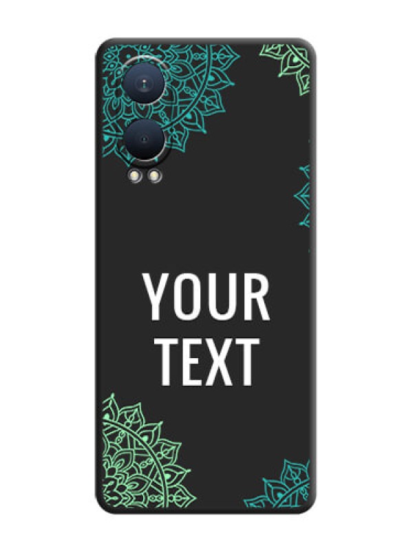 Custom Your Name with Floral Design On Space Black Custom Soft Matte Mobile Back Cover - OnePlus Nord CE 4 Lite 5G