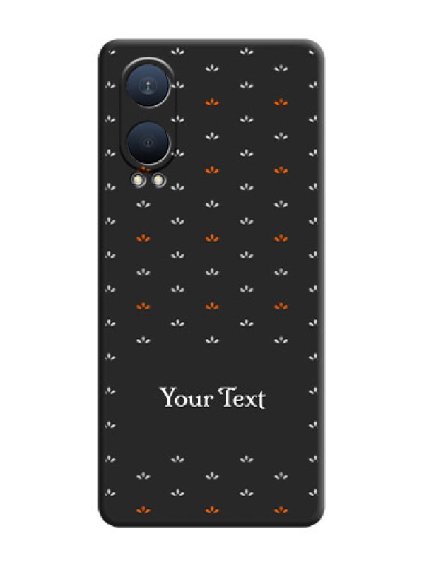 Custom Simple Pattern With Custom Text On Space Black Custom Soft Matte Mobile Back Cover - OnePlus Nord CE 4 Lite 5G