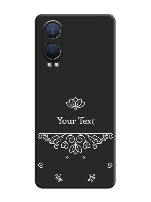 Custom Lotus Garden Custom Text On Space Black Custom Soft Matte Mobile Back Cover - OnePlus Nord CE 4 Lite 5G