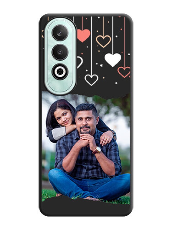 Custom Love Hangings with Splash Wave Picture on Space Black Custom Soft Matte Phone Back Cover - OnePlus Nord CE 4