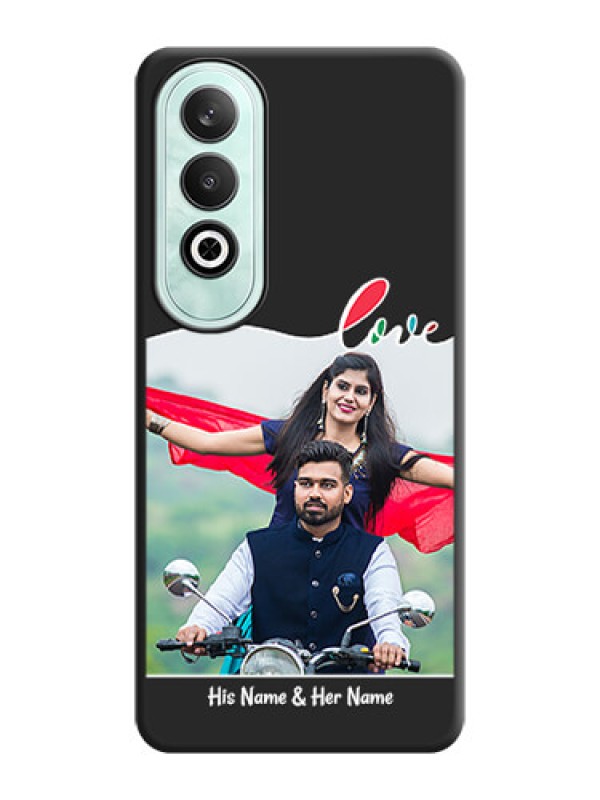 Custom Fall in Love Pattern with Picture - Photo on Space Black Soft Matte Mobile Case - OnePlus Nord CE 4